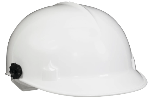 C10 Series Bump Cap with Face Shield Attachment - White product photo