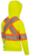Women's Fleece Safety Hoodie &ndash; Zipper Closure &ndash; Hi-Vis Yellow &ndash; Women's Size Large product photo