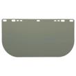 Polycarbonate Face Shield Window &ndash; Shape E &ndash; Unbound &ndash; Dark Green product photo