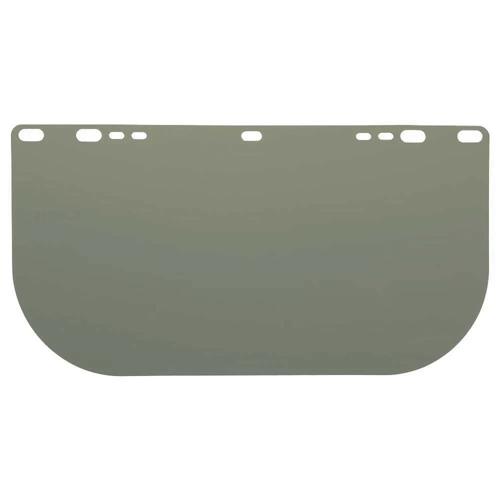 Polycarbonate Face Shield Window &ndash; Shape E &ndash; Unbound &ndash; Dark Green product photo