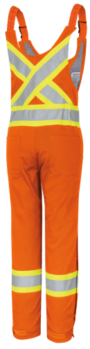 Salopette de s&eacute;curit&eacute; FR-Tech&reg; matelass&eacute; ignifuge/anti-arc &eacute;lectrique pour femme &ndash; Orange haute visibilit&eacute; &ndash; Taille femme G photo du produit