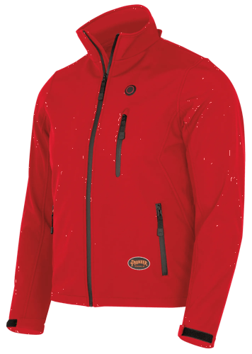 Heated Softshell Jacket - Water-Resistant - Red - 4XL product photo