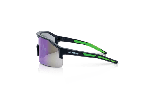 Maxview+ Safety Glasses - Black Frame - Green Mirror Lens product photo