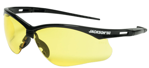 Jackson SG Safety Glasses - Black Frame - Amber Anti-Scratch Hardcoat Lens product photo