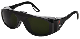 X35 Safety Glasses - Black Frame - Clear Lens - Shade 5 Flip product photo
