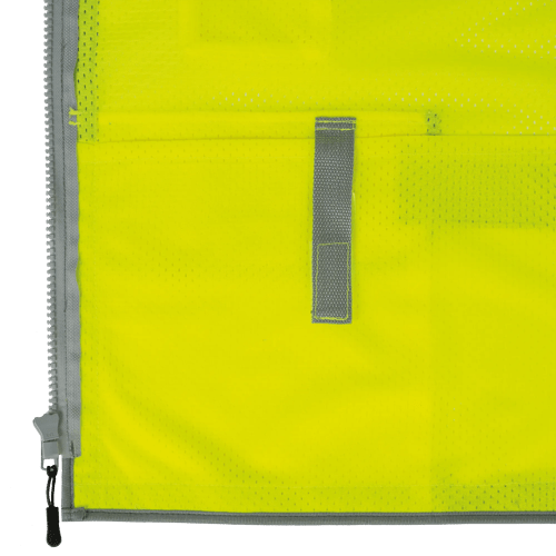 Hi-Vis Poly Mesh Surveyor's Safety Vest -  Zipper Closure - Hi-Vis Yellow/Green - M product photo