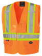 Veste de s&eacute;curit&eacute; haute visibilit&eacute; &agrave; c&ocirc;t&eacute;s ajustables - Orange haute visibilit&eacute; - P/M photo du produit