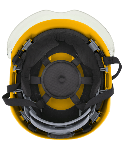 XS2-500 Series Type 2+ Safety Helmet w/Flip-Up Visor - Yellow product photo