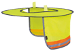 Hi-Vis Foldable Mesh Cooling Hard Hat Sunshade - Hi-Vis Yellow/Green - O/S product photo