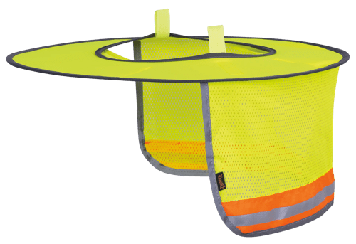 Hi-Vis Foldable Mesh Cooling Hard Hat Sunshade - Hi-Vis Yellow/Green - O/S product photo