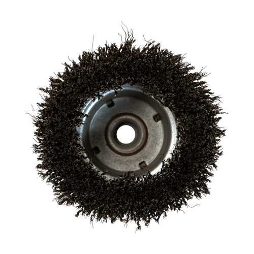 5 x 5/8-11NC MAXI-CRIMPED Brosse &agrave; coupelles en fil crant&eacute; Premium photo du produit
