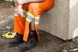 Pantalon de s&eacute;curit&eacute; routi&egrave;re haute visibilit&eacute; - Orange haute visibilit&eacute; - TG photo du produit
