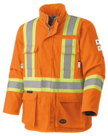 Parka de s&eacute;curit&eacute; FR-Tech&reg; matelass&eacute;e ignifuge/anti-arc &eacute;lectrique &ndash; Orange haute visibilit&eacute; &ndash; Taille homme G photo du produit