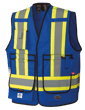 FR-Tech® Hi-Vis 88/12 7 oz FR/ARC-Rated Surveyor's Safety Vest - Snap Closure - Royal Blue - 2XL product photo