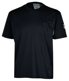 100% FR/Arc-Rated 7 oz Cotton Interlock Short-Sleeved Safety Shirt - Navy - XL product photo