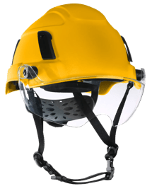 XS2-550 Series Type 2+ Safety Helmet - Flip-Up Visor - Yellow product photo
