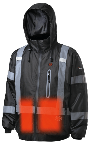 Hi-Vis Heated Nano Bomber Jacket - 100% Waterproof - Black - M product photo