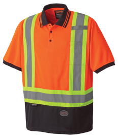 Hi-Vis Bird's-Eye Safety Polo Shirt - Hi-Vis Orange - XL product photo