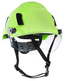 XS2-500 Type 2 Safety Helmet w/Flip&ndash;Up Visor &ndash; Non-Vented &ndash; Hi-Vis Green product photo