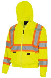 Hi-Vis Microfleece Zip Hoodie - Hi-Vis Yellow/Green - L product photo