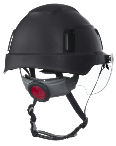 XS2-500 Type 2 Safety Helmet – Flip–Up Visor – Non-Vented – Black