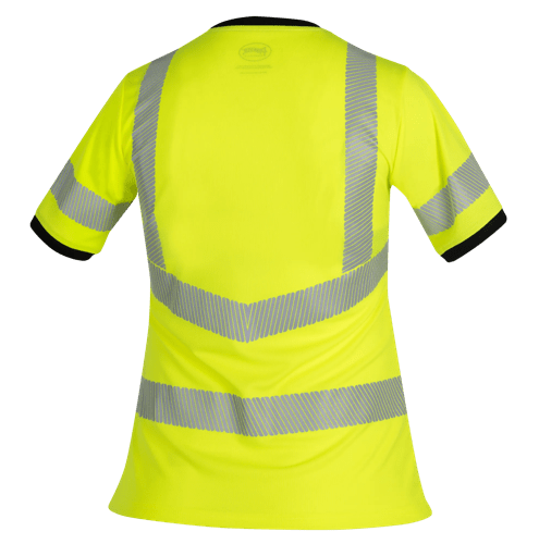 Women's Hi-Vis Short -Sleeved Safety T-Shirt - Class 3 - Hi-Vis Yellow - 2XL product photo