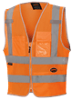 Hi-Vis Poly Mesh Safety Vest - Zipper Closure - Hi-Vis Orange - 3XL product photo