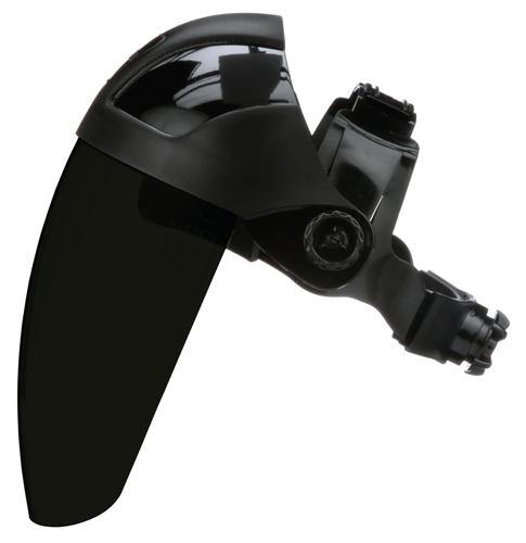 DP4 Series Face Shield with Crown and Ratcheting Headgear - Shade 5 IR Uncoated Polycarbonate 9" x 12.125" x .060" product photo