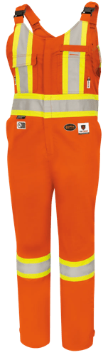Salopette de s&eacute;curit&eacute; FR-Tech&reg; haute visibilit&eacute; 88/12 de 7 oz ignifuge/anti-arc &eacute;lectrique &ndash; Orange haute visibilit&eacute; &ndash; 2TG photo du produit