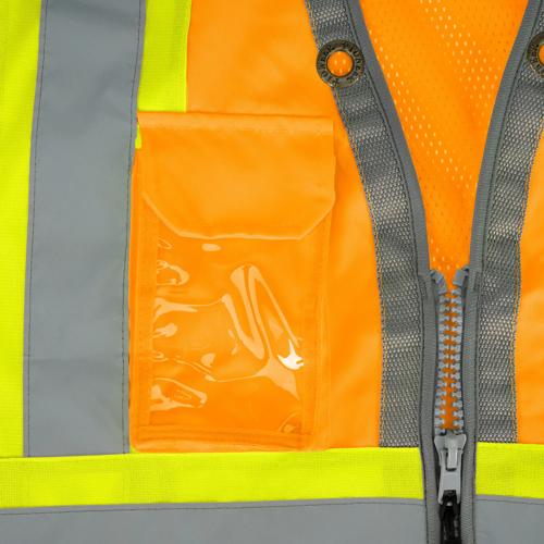 Hi-Vis Mesh-Back Surveyor's Safety Vest - Hi-Vis Orange - XL product photo
