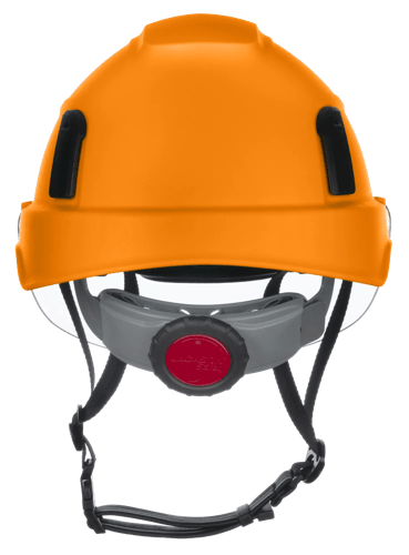 XS2-500 Series Type 2+ Safety Helmet w/Flip-Up Visor - Hi-Vis Orange product photo