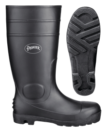 Bottes en PVC &agrave; bout lisse - Noir - 11 photo du produit