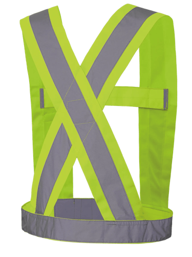 Baudrier de s&eacute;curit&eacute; CSA haute visibilit&eacute; - Ajustable - 4/10 cm - Jaune/vert haute visibilit&eacute; - T/U photo du produit