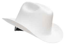 Western Outlaw Hard Hat - White product photo