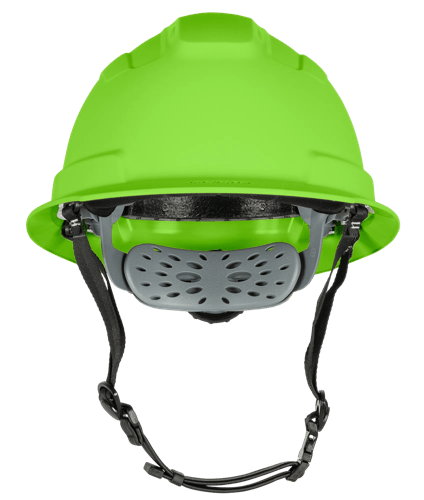 BLOCKHEAD2 Type 2 Full Brim Safety Helmet &ndash; Vented &ndash; HV Green product photo