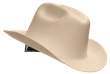 Western Outlaw Hard Hat - Western Brim Style - Tan product photo