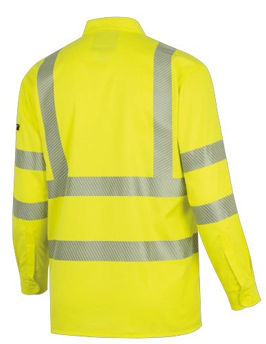 Hi-Vis FR/Arc-Rated 7.5 oz  88/12 Button-Up Safety Shirt - Hi-Vis Yellow - M product photo