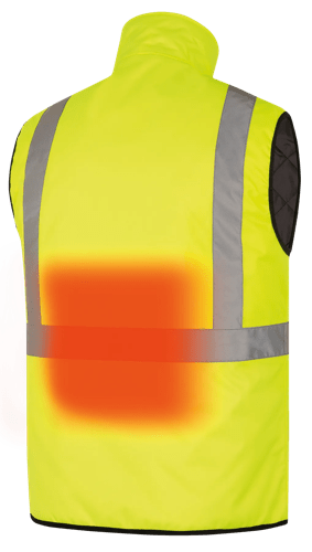 Hi-Vis Heated Insulated Safety Vest - 100% Waterproof - Hi-Vis Yellow - XL product photo