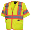 Hi-Vis  Short-Sleeved Safety Vest - Zipper Closure - Hi-Vis Yellow/Green - M product photo