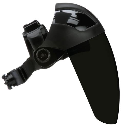 DP4 Series Face Shield with Crown and Ratcheting Headgear - Shade 5 IR Uncoated Polycarbonate 9" x 12.125" x .060" product photo