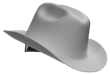 Western Outlaw Hard Hat - Western Brim Style - Gray product photo