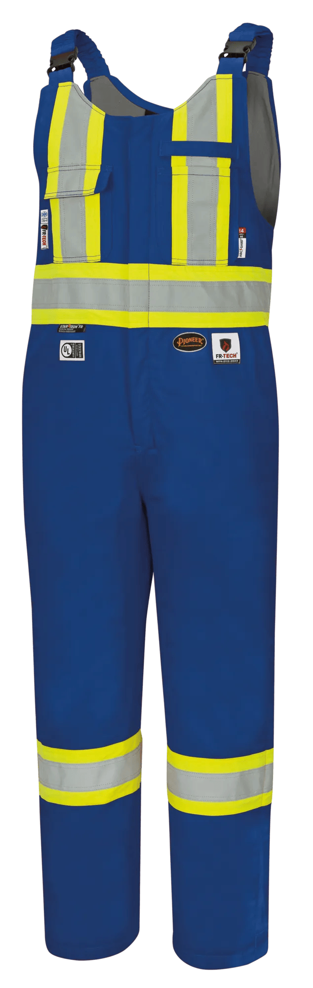 NEW HOLLAND FILA オーバーオール ネイビー/イエロー FR-Tech® FR/Arc–Rated Quilted Safety Overalls – Royal Blue – XL