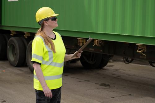 Women's Hi-Vis Short -Sleeved Safety T-Shirt - Class 3 - Hi-Vis Yellow - 4XL product photo