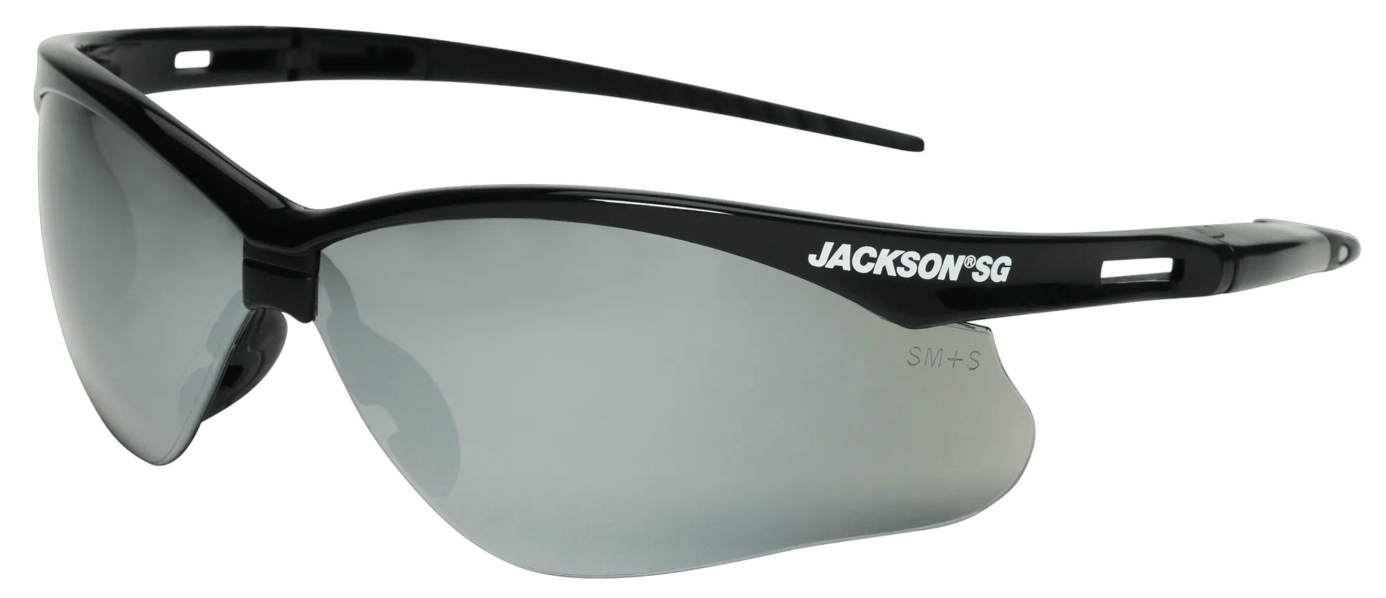 Jackson SG Safety Glasses – Black Frame – Smoke Mirror Anti