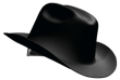 Western Outlaw Hard Hat - Western Brim Style - Black product photo