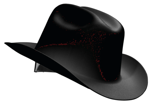 Western Outlaw Hard Hat - Western Brim Style - Black product photo