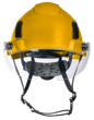 XS2-500 Series Type 2+ Vented Safety Helmet w/Flip-Up Visor - Yellow product photo