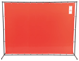 Welding Curtain and Frame Combo Kit - Orange - 6'x8' product photo