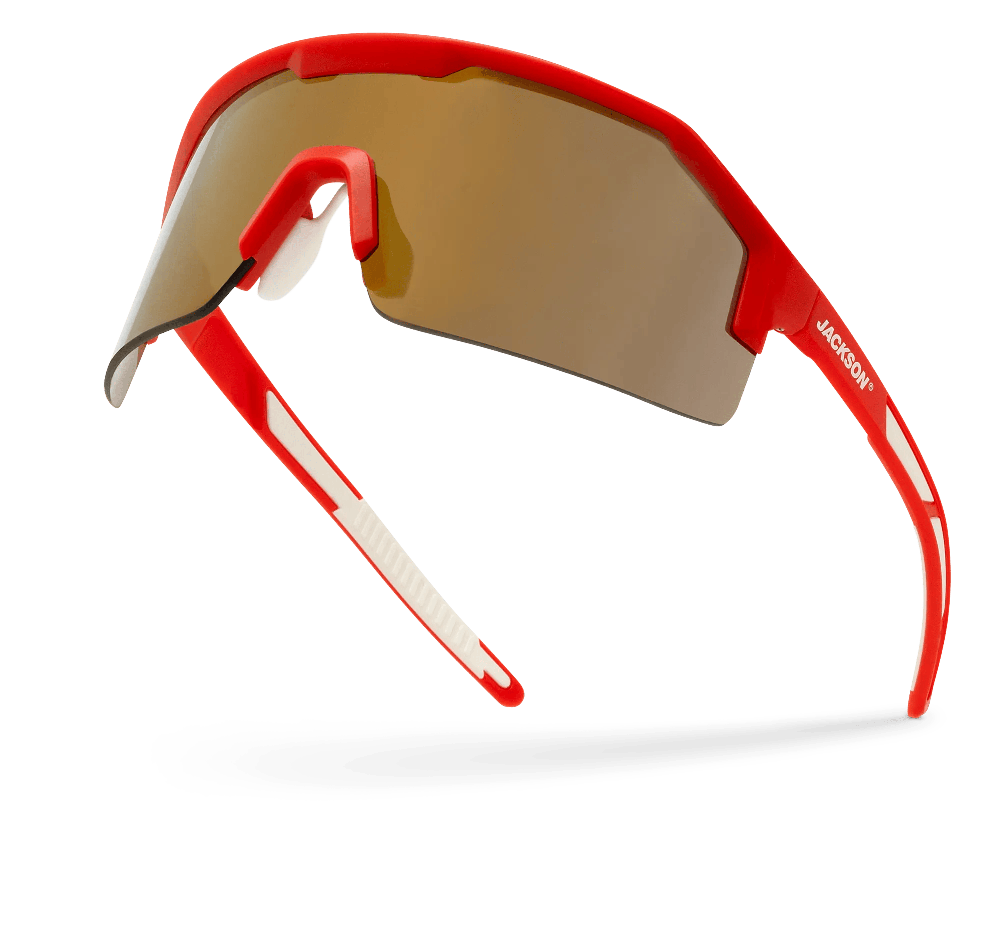 Maxview+ Safety Glasses - Red Frame - Gold Mirror Lens | 60011