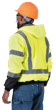 Hi-Vis 2-in-1 Bomber Jacket -  100% Waterproof - Removable Fleece Liner - Hi-Vis Yellow/Green - 3XL product photo